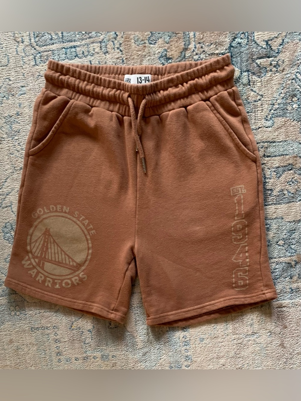 NBA  Youth GSW Limited “City Edition” Earth Toned Basketball Fleece Shorts 13/14